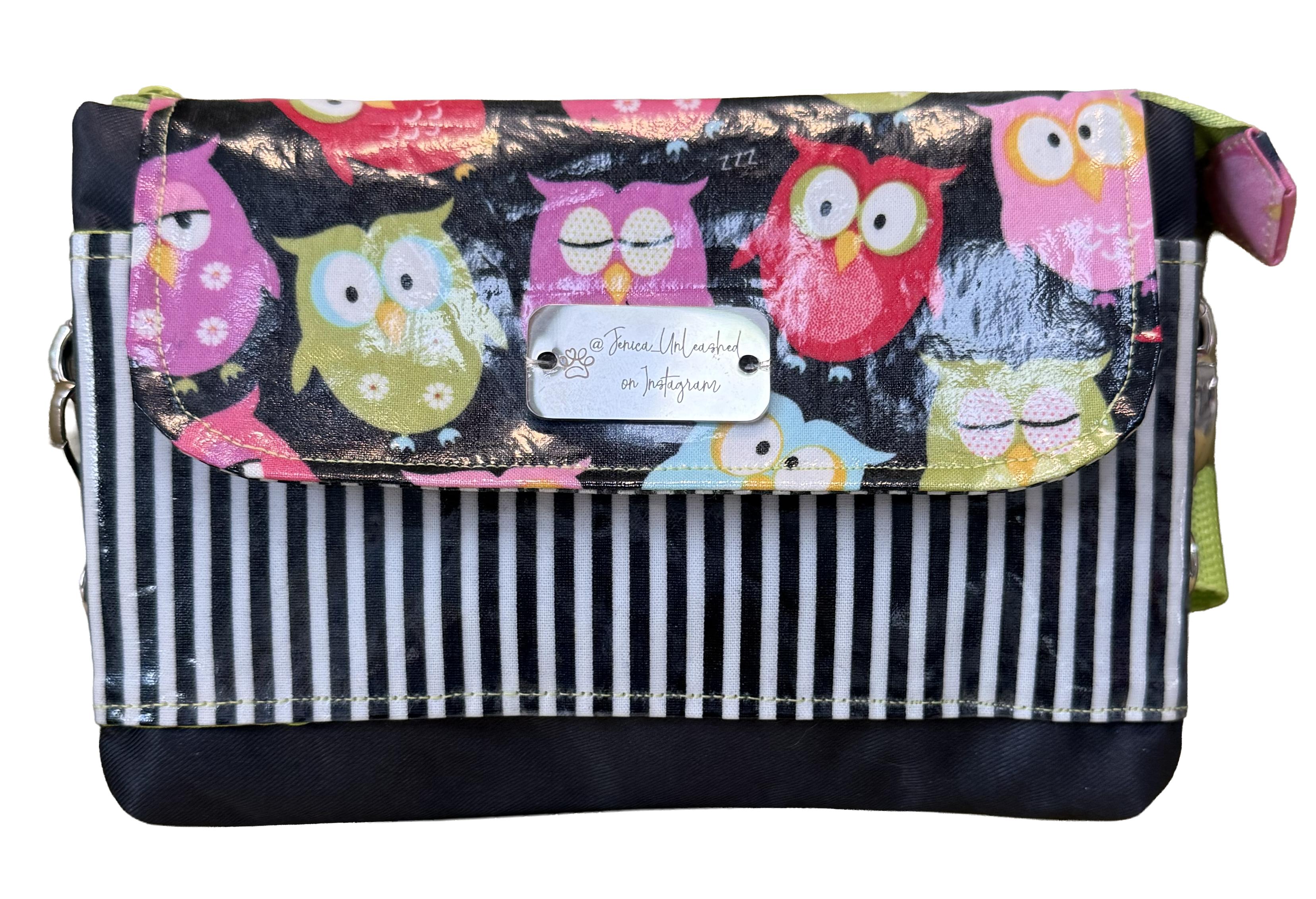Wacky Owl Multi-Pocket Bag, front