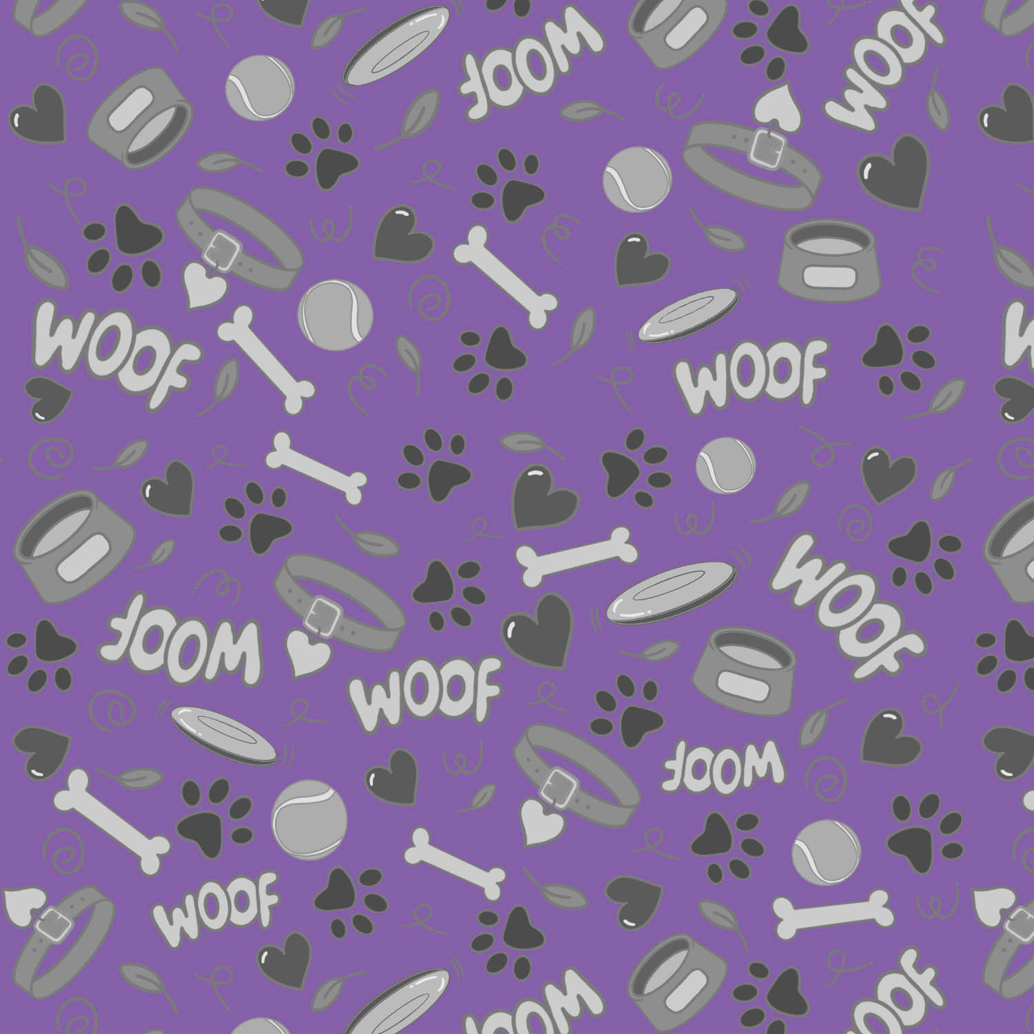 Woof Pack Purple pattern
