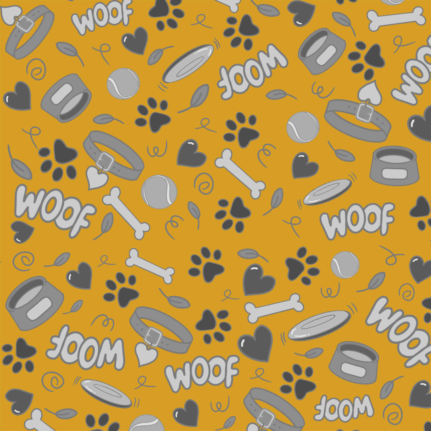 Woof Pack Yellow pattern